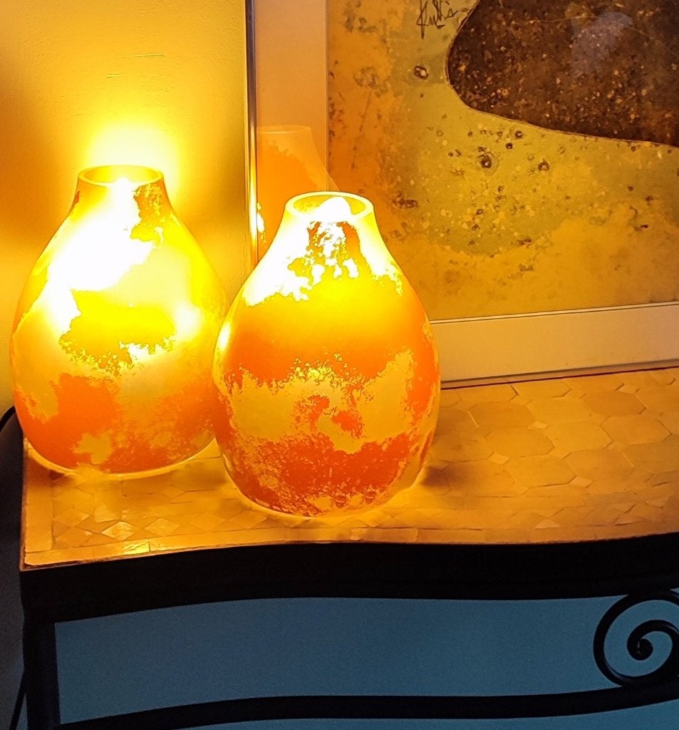 Paire de lampes rares: Koppar Ikea Dark Yellow, Maison & Meubles, Lampes | Lampes de table, Lampe d'ambiance, Vintage, Enlèvement ou Envoi
