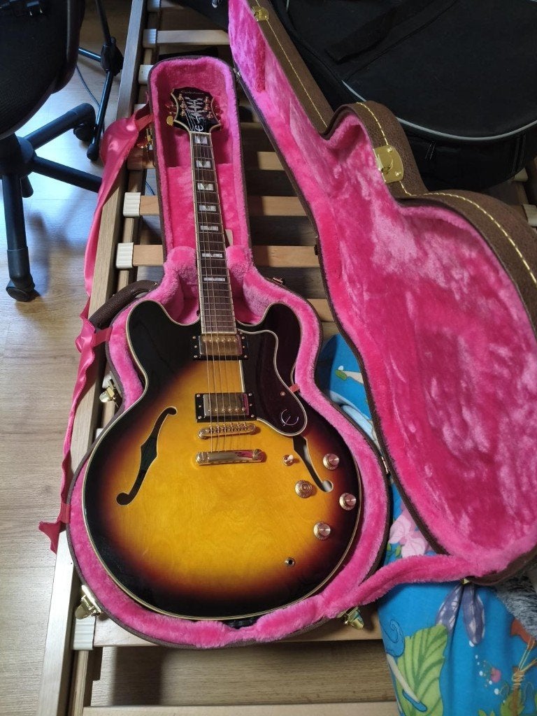 Epihone Sheraton II pro, Musique & Instruments, Enlèvement, Comme neuf, Semi-solid body, Epiphone
