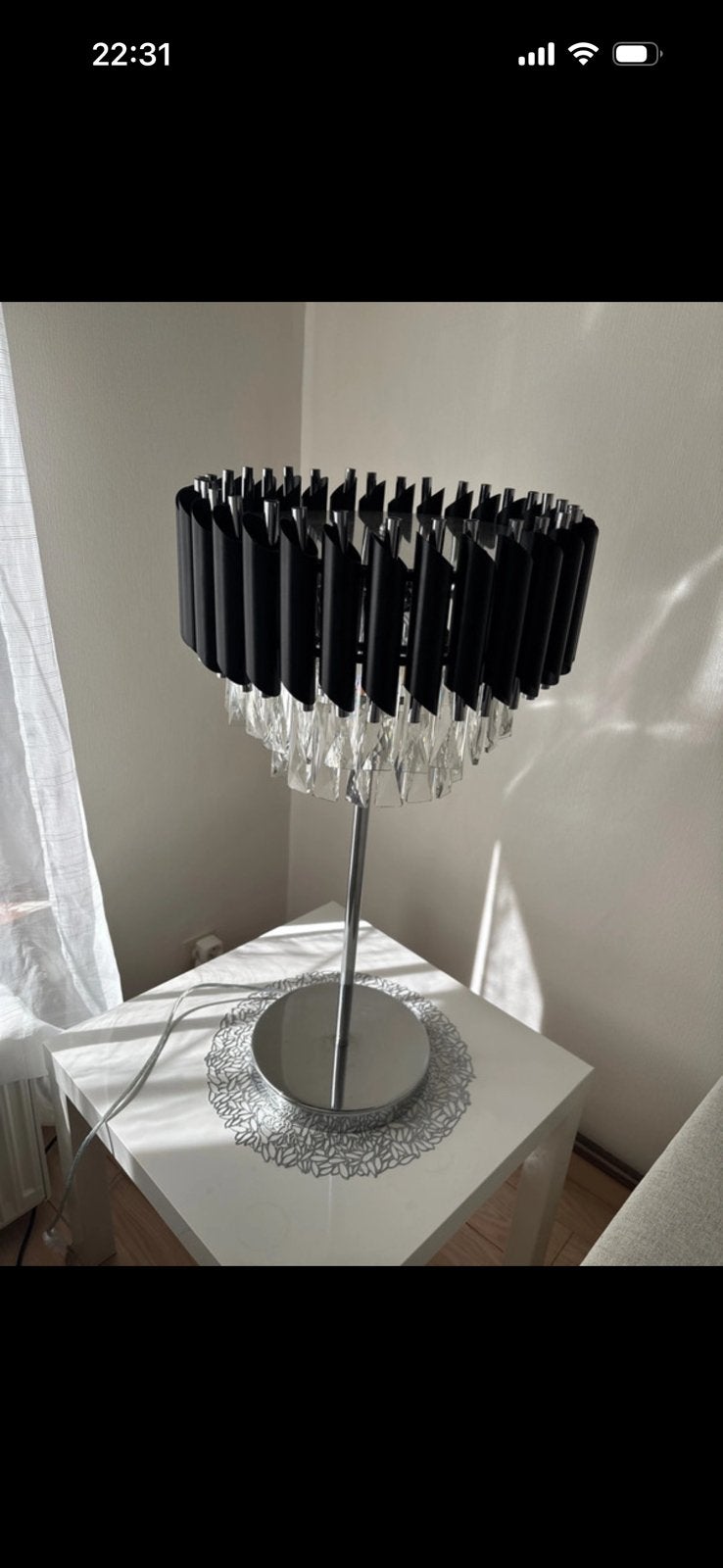 lamp best for guest room, elegent pure crystel,, Enlèvement, Comme neuf