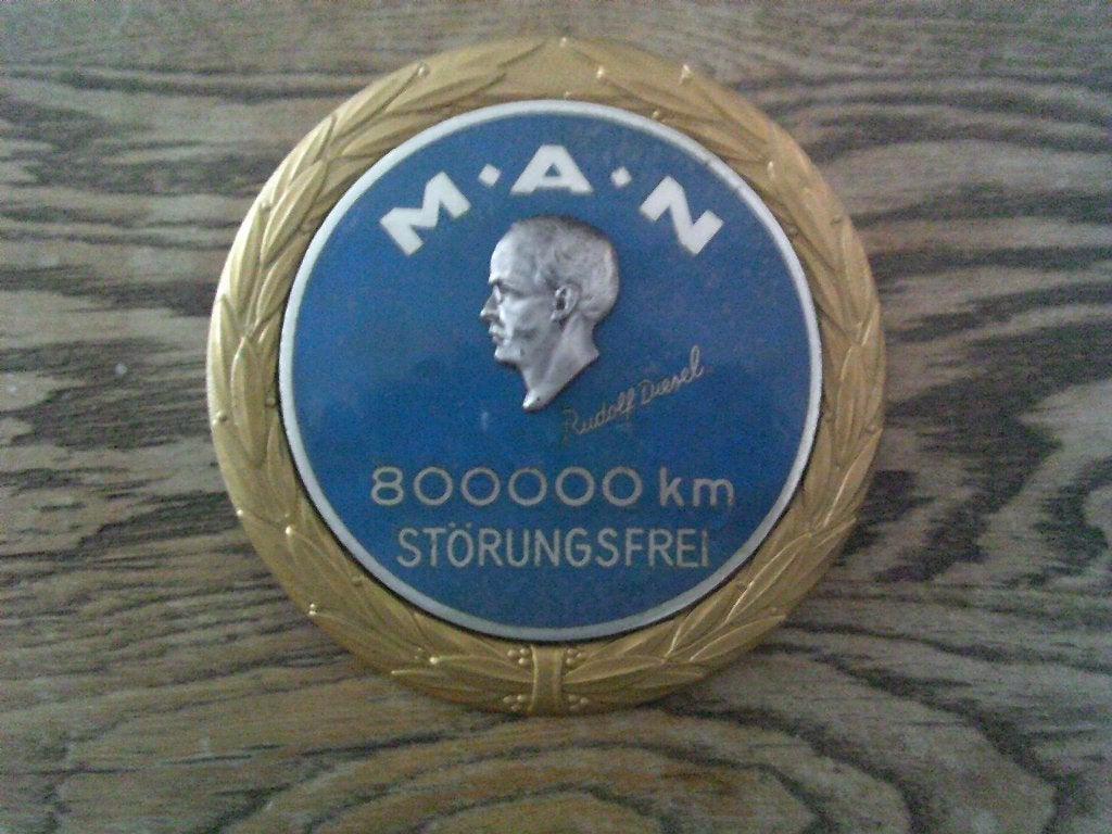reclaam M.A.N.rudolf diesel, Ophalen, Zo goed als nieuw, Reclamebord