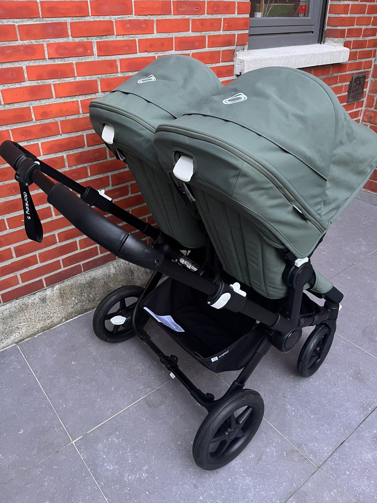Bugaboo Donkey 5 tweeling kinderwagen, Enfants & Bébés, Buggys, Comme neuf, Protection de pluie, Enlèvement