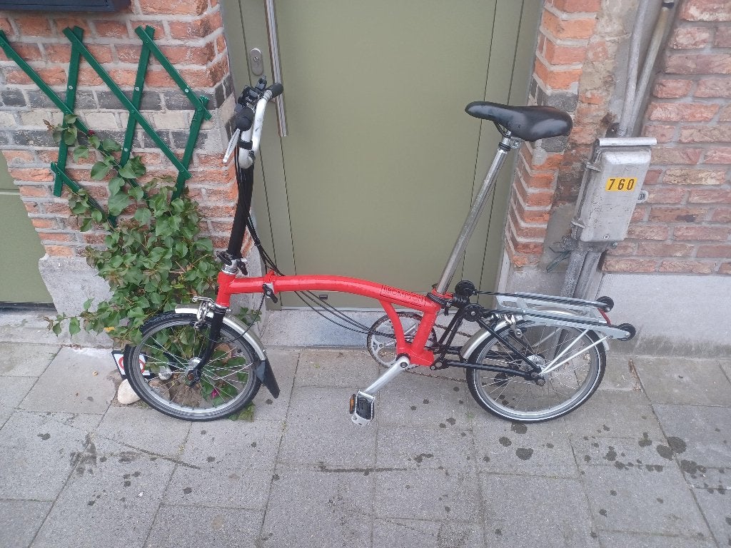 Bompton 6V Rood/zwart, Ophalen, Gebruikt, Brompton, Versnellingen