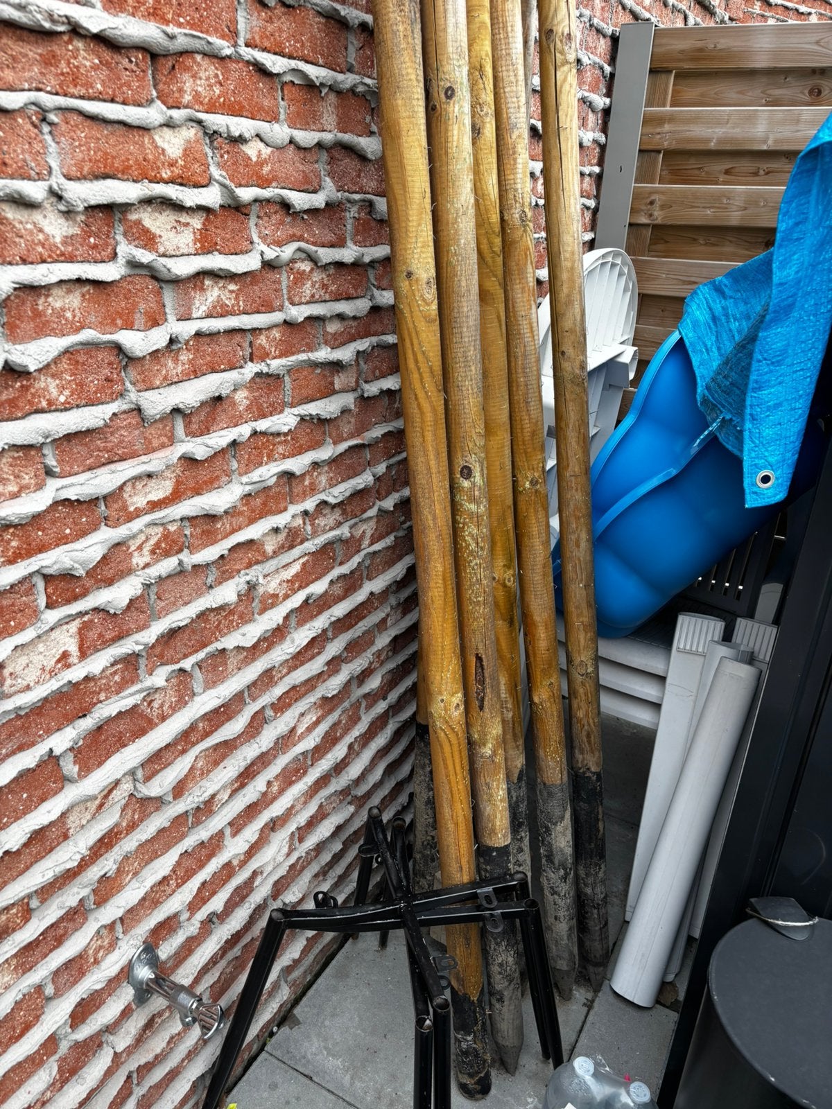 Tuinpalen (gebruikt), Ophalen, Gebruikt, Hout, 2 meter of meer