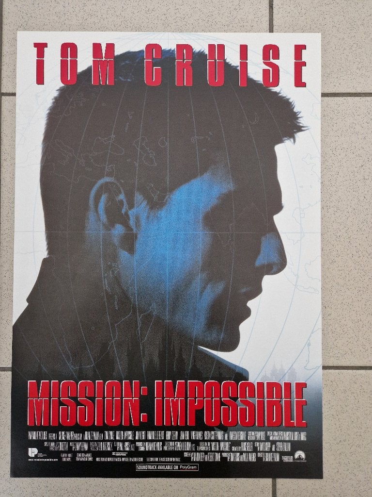 filmaffiche Tom Cruise Mission Impossible filmposter, Verzamelen, Rechthoekig Staand, Ophalen of Verzenden, Zo goed als nieuw