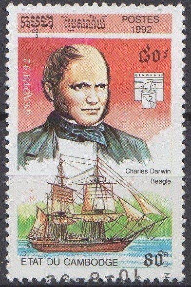 Cambodja - Charles Darwin en HMS Beagle - 1992, Envoi, Affranchi