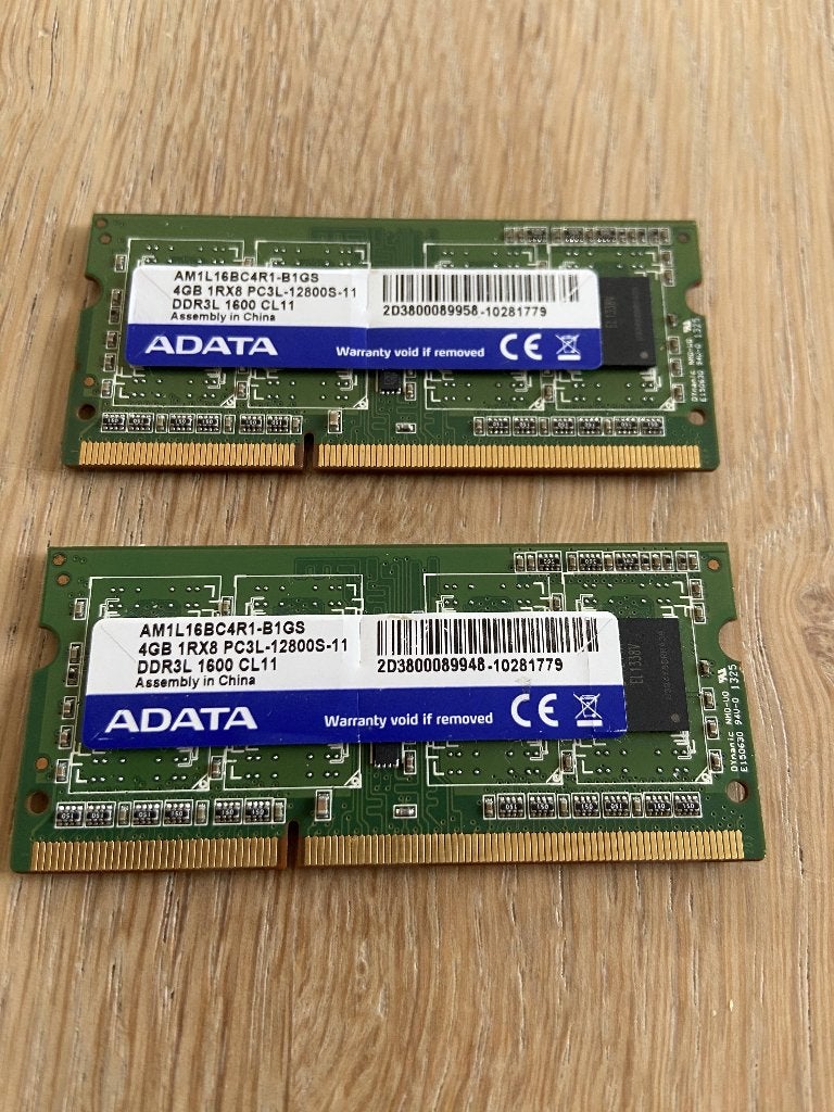 Kit de mémoire ADATA 8 Go (2 x 4 Go), Informatique & Logiciels, Enlèvement ou Envoi, DDR3, Utilisé, Laptop