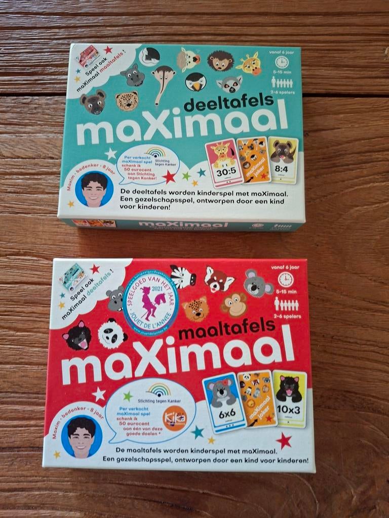 Educatieve spellen maaltafels en deeltafels, Ophalen, Zo goed als nieuw, Rekenen