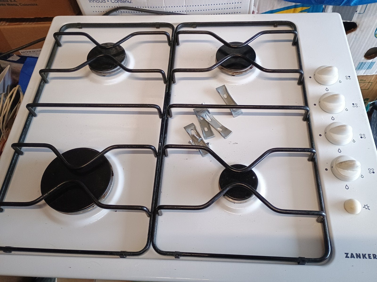 kookplaat, Ophalen, Gebruikt, 4 kookzones, Inbouw