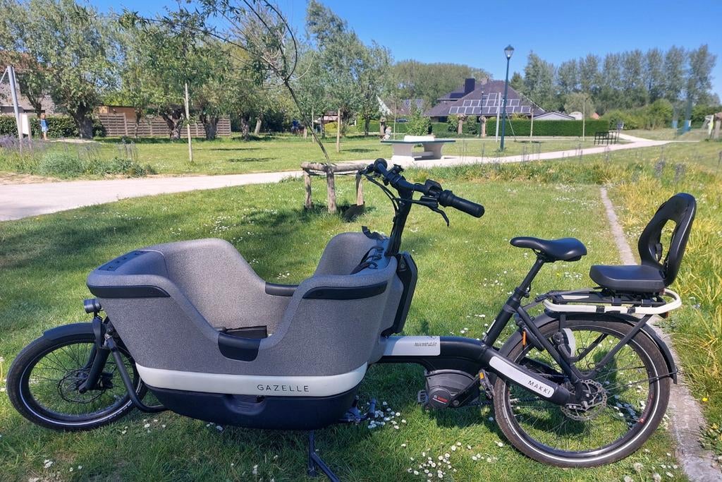 Gazelle Makki bakfiets, Vélos & Vélomoteurs, Vélos | Vélos avec bac, Comme neuf, Gazelle, Électrique, Bâche, Enlèvement