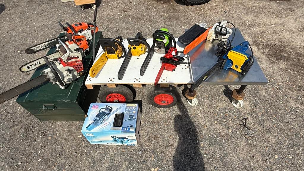 Lot kettingzagen Stihl, McCullough, Shindaiwa, Enlèvement
