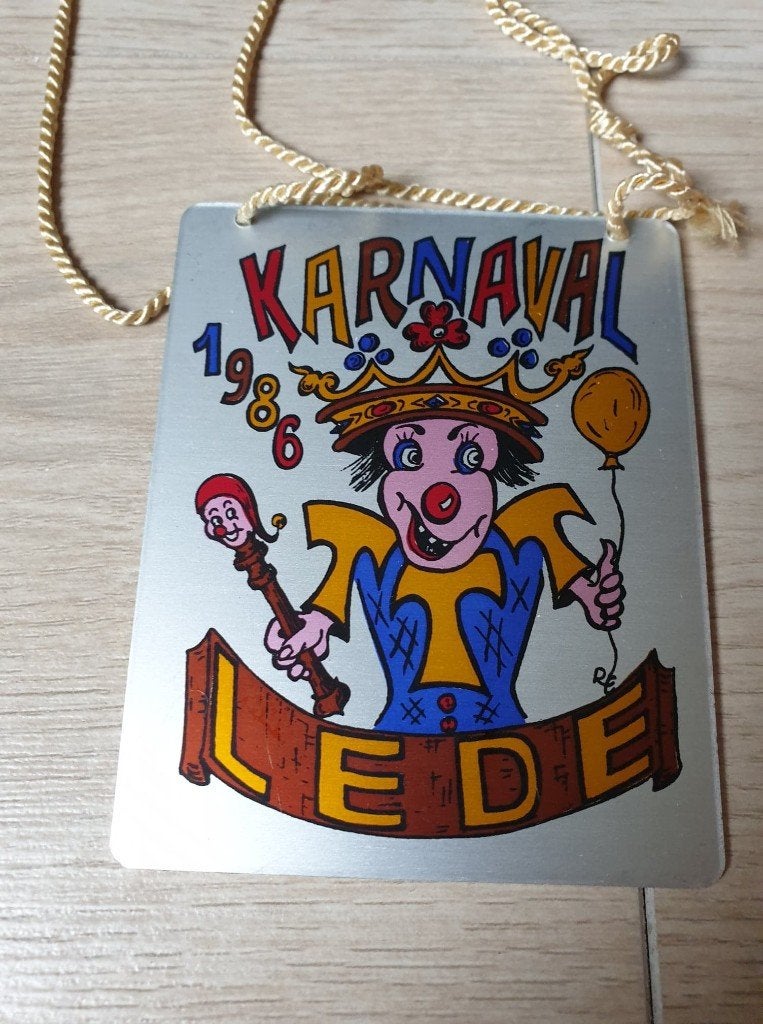 Karnaval medaille Lede 1986, Timbres & Monnaies, Pièces & Médailles, Enlèvement ou Envoi