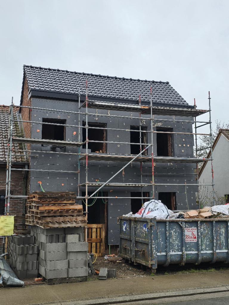 Bouwstelling 100m2, Bricolage & Construction, Échafaudages, Enlèvement, Utilisé, Échafaudage de façade, 5 mètres de hauteur ou plus