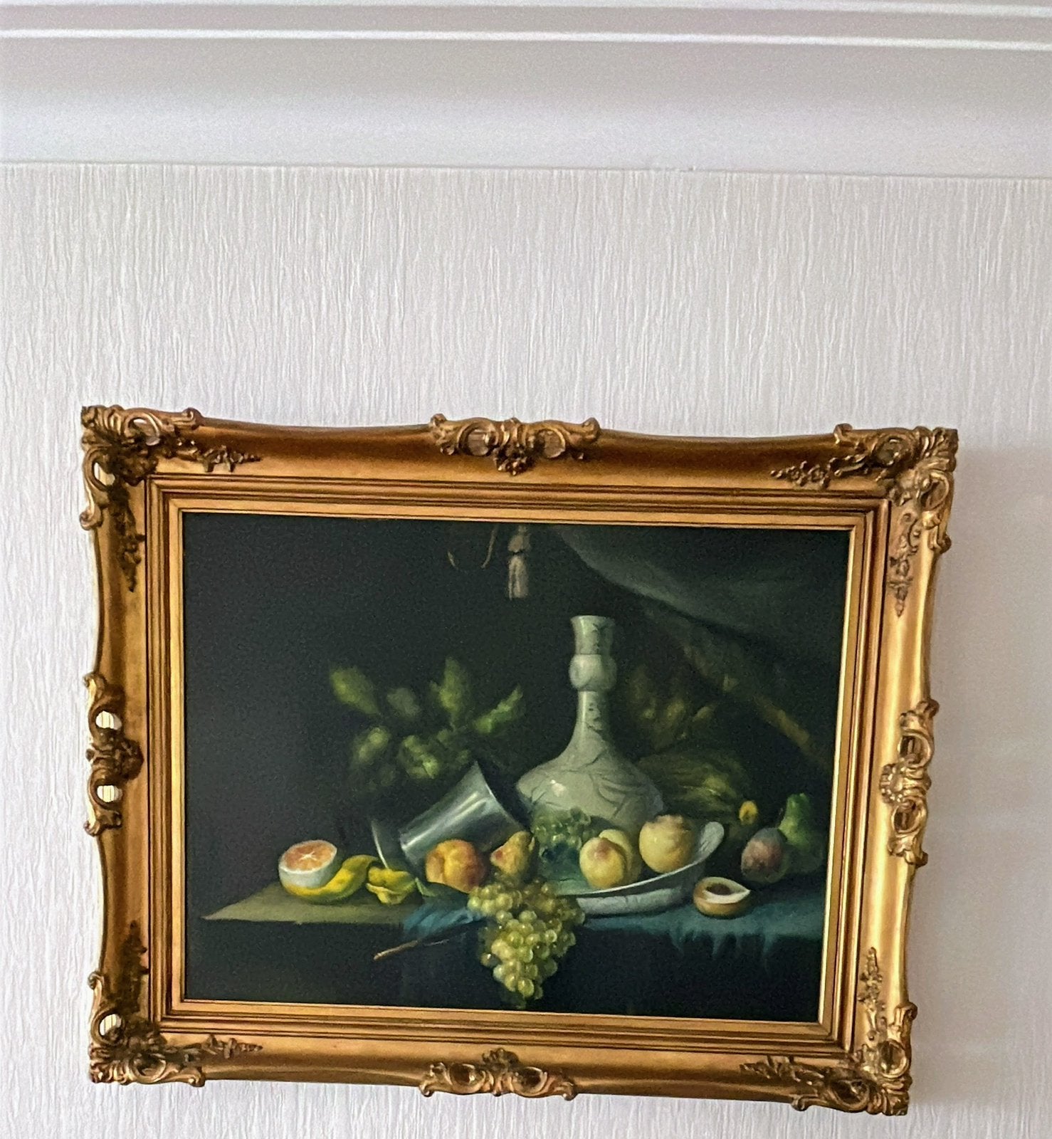 Schilderij stilleven met fruit, Antiek en Kunst, Ophalen, Doek, Stilleven, Olieverf