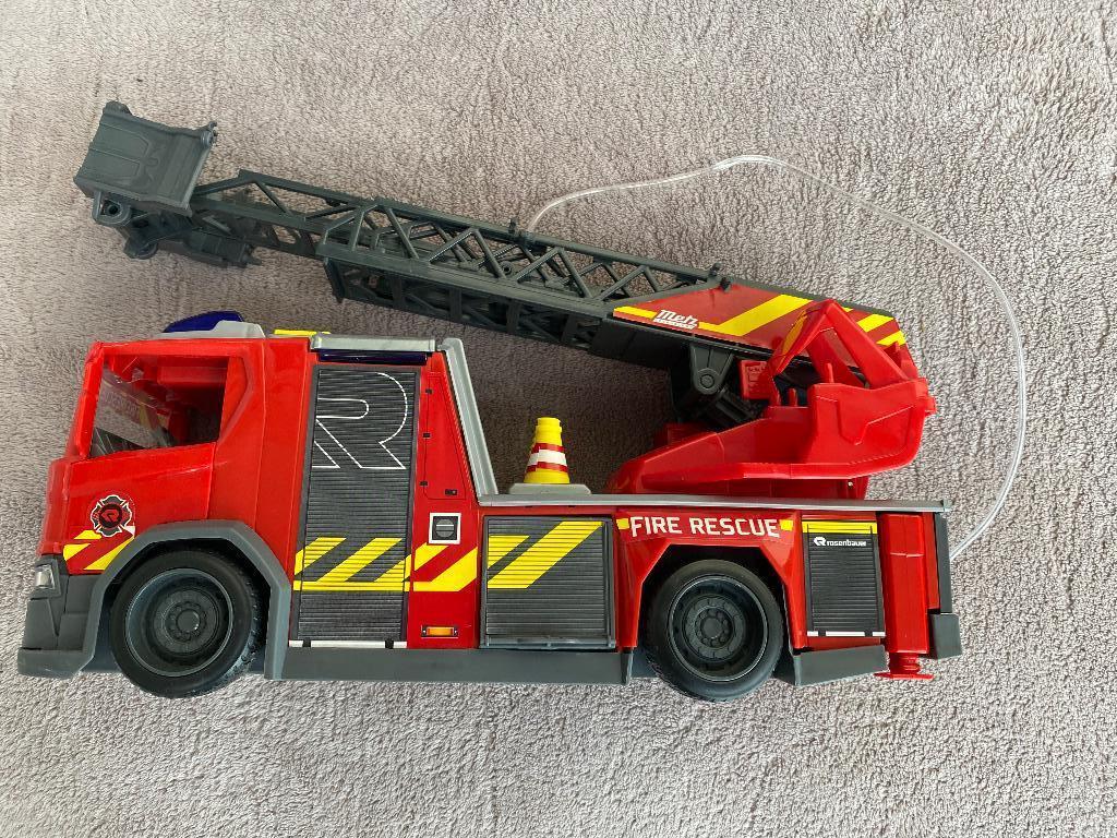 Camion de pompiers avec échelle mobile - Dickie Toys, Enlèvement, Comme neuf