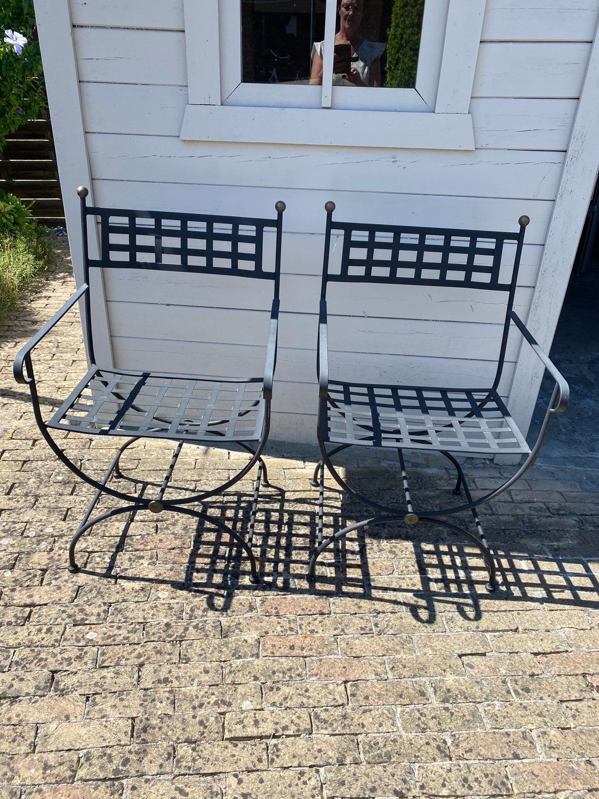 Tuinstoelen in gietijzer, Tuin en Terras, Ophalen, Gebruikt