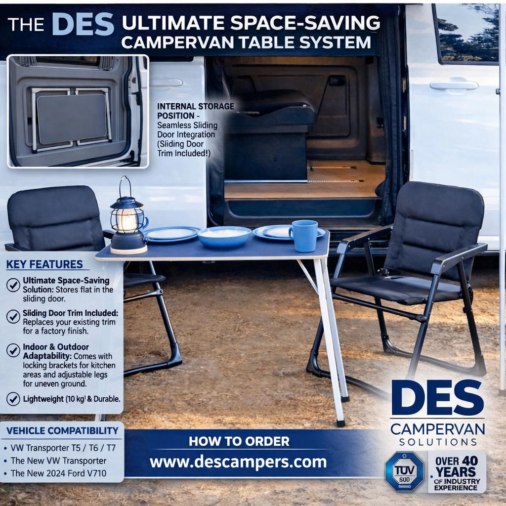Interieur Campingtafelset voor de Schuifdeur, Autos : Pièces & Accessoires, Habitacle & Garnissage, Ford, Mercedes-Benz, Volkswagen