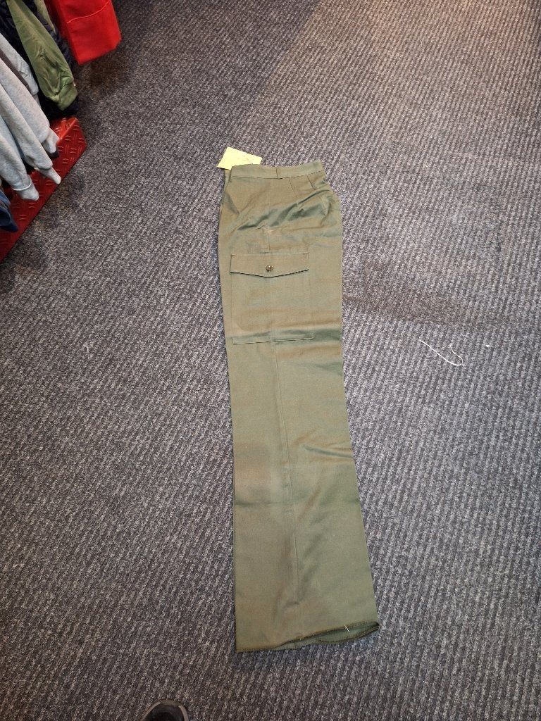 oude olijfgroene katoenen werkbroek Belgisch leger Dames, Ophalen of Verzenden, Landmacht, Kleding of Schoenen