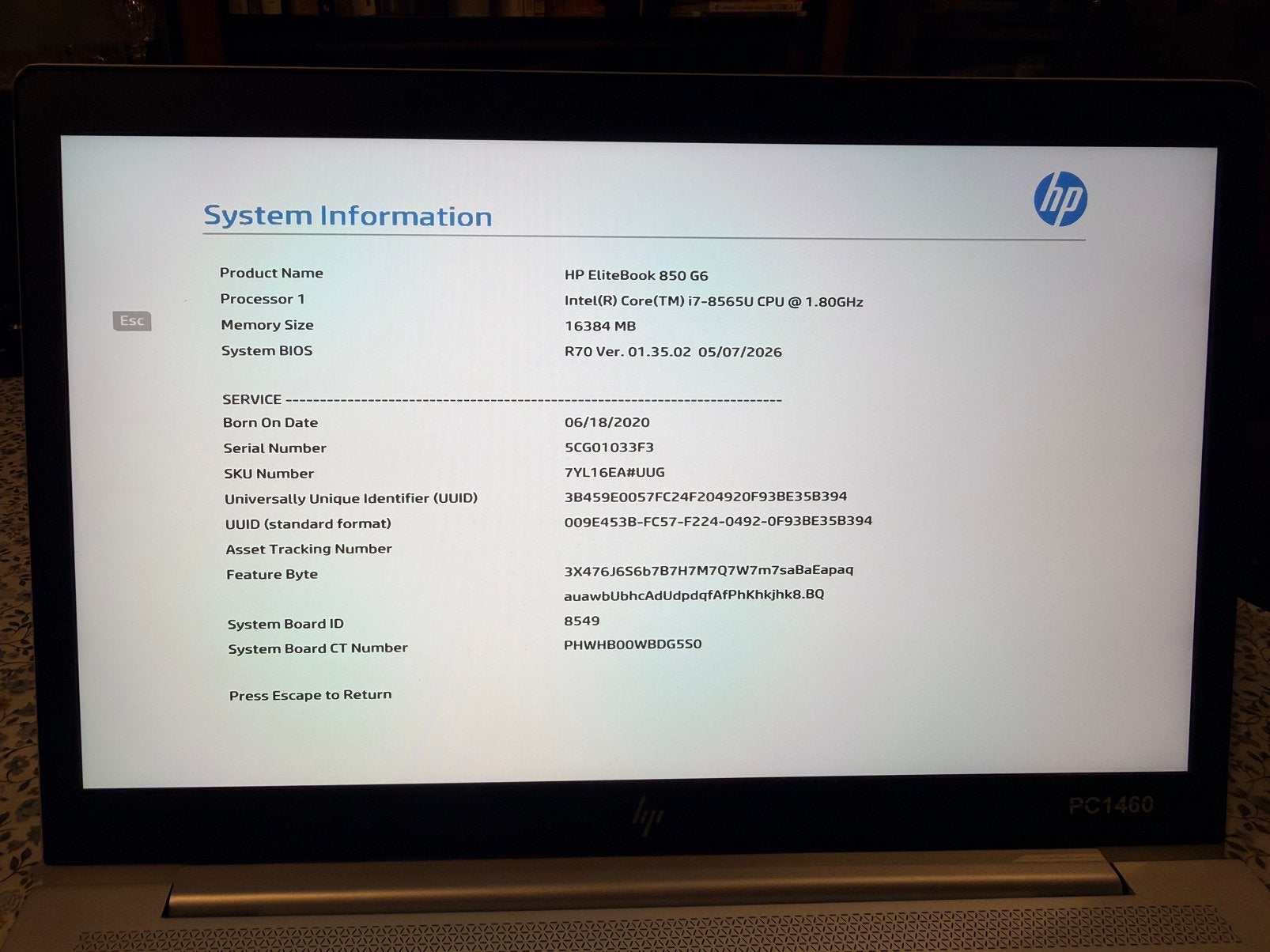 HP elitebook 850 G6 core i7, Enlèvement, Comme neuf
