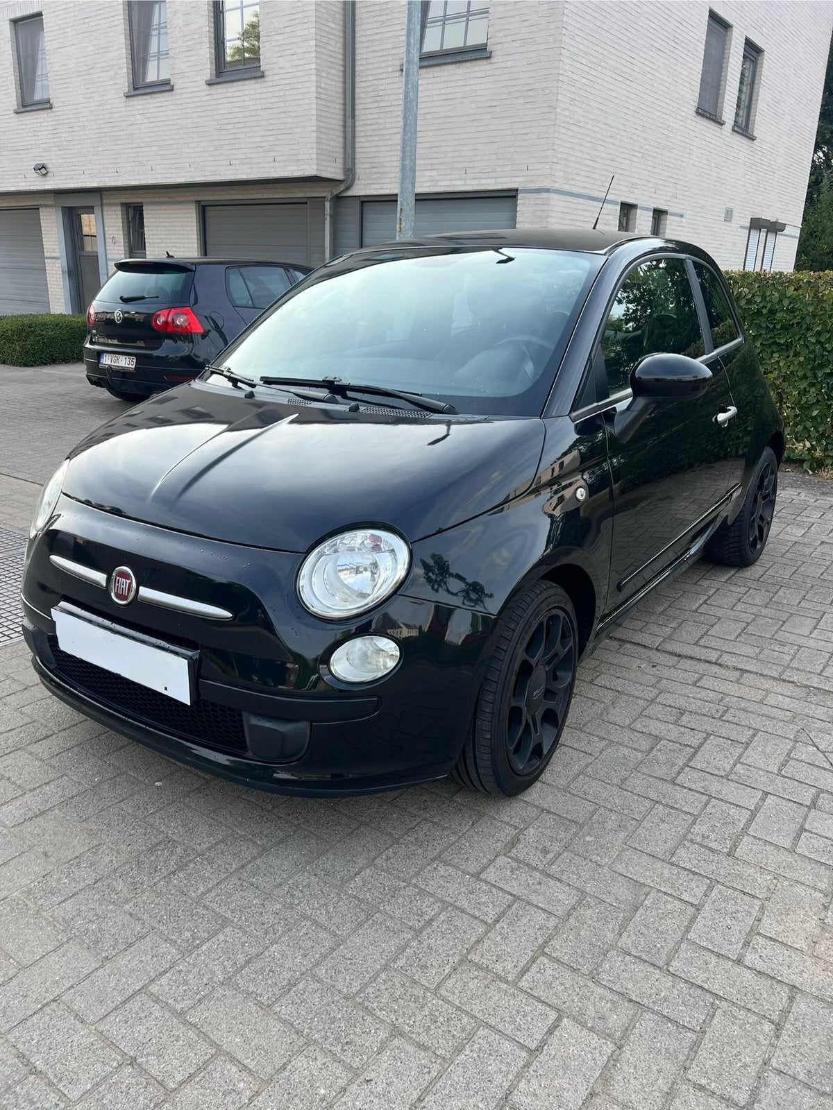Fiat 500 - noire - climatisation-contrôle technique de vente, Euro 5, 63 kW, Noir, Particulier