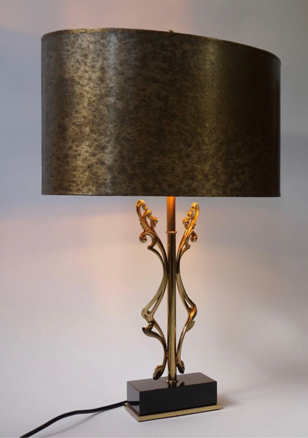 vintage deknudt lamp, Ophalen, Zo goed als nieuw, Met kap, Modern