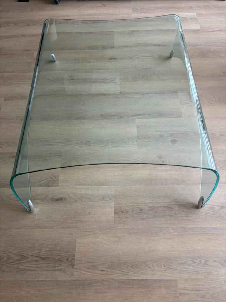 Fiam Italia - Design Salontafel Genio by Massimo Iosa Ghini, Maison & Meubles, 100 à 150 cm, Moins de 50 cm, Design, Verre