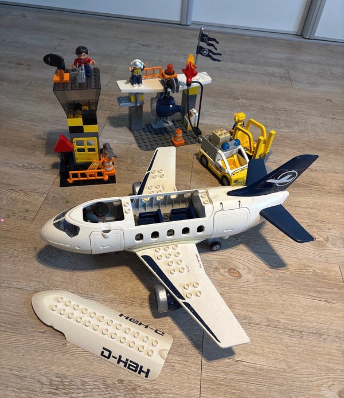 Duplo groot vliegtuig, Ophalen, Gebruikt, Duplo, Complete set