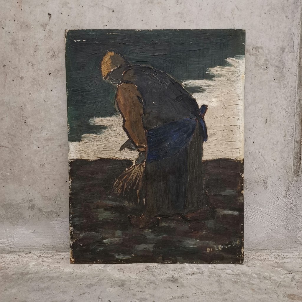 Landarbeidster (ca 1965) - Henri De Cocker, Enlèvement, Signé