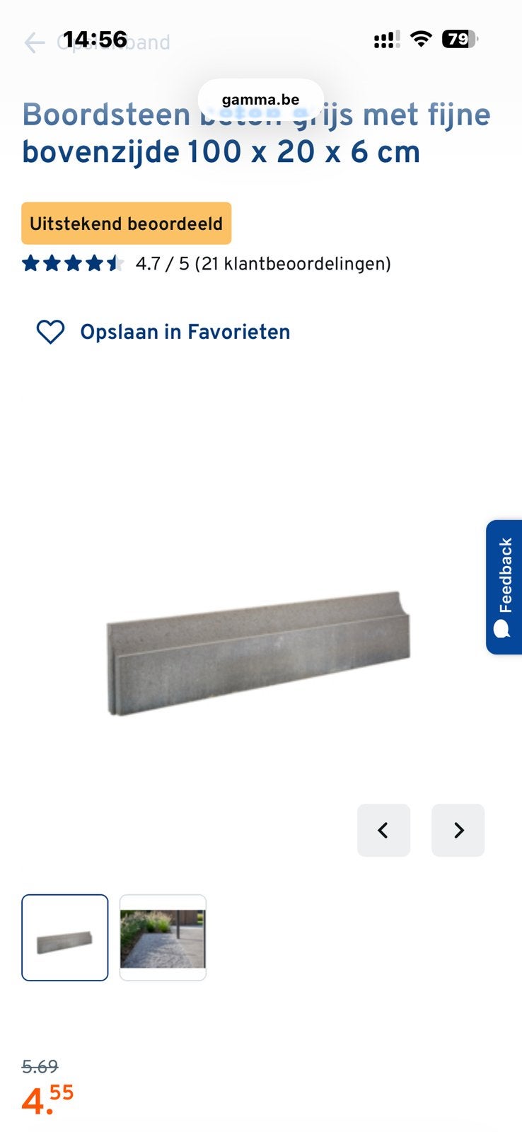 Beton boorsteen schuine kant (26st), Tuin en Terras, Ophalen, Nieuw