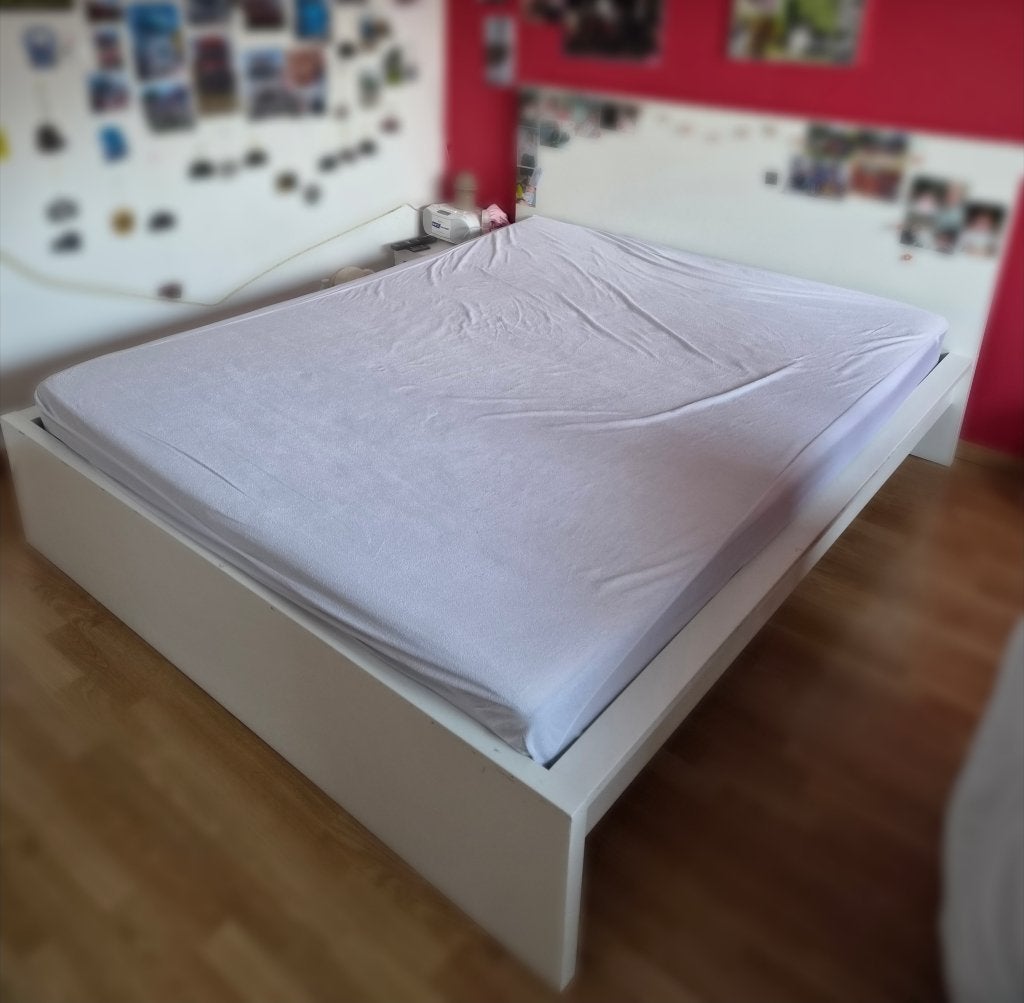 Tweepersoonsbed 160 x 200 + nachtkastjes Malm, Enlèvement, Utilisé, 200 cm, Deux personnes