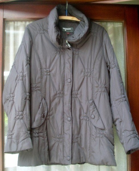 Jas met kap in de kraag van Blanco y Negro maat 44, Kleding | Dames, Jassen | Winter, Bruin, Maat 42/44 (L), Gedragen, Blanco y négro