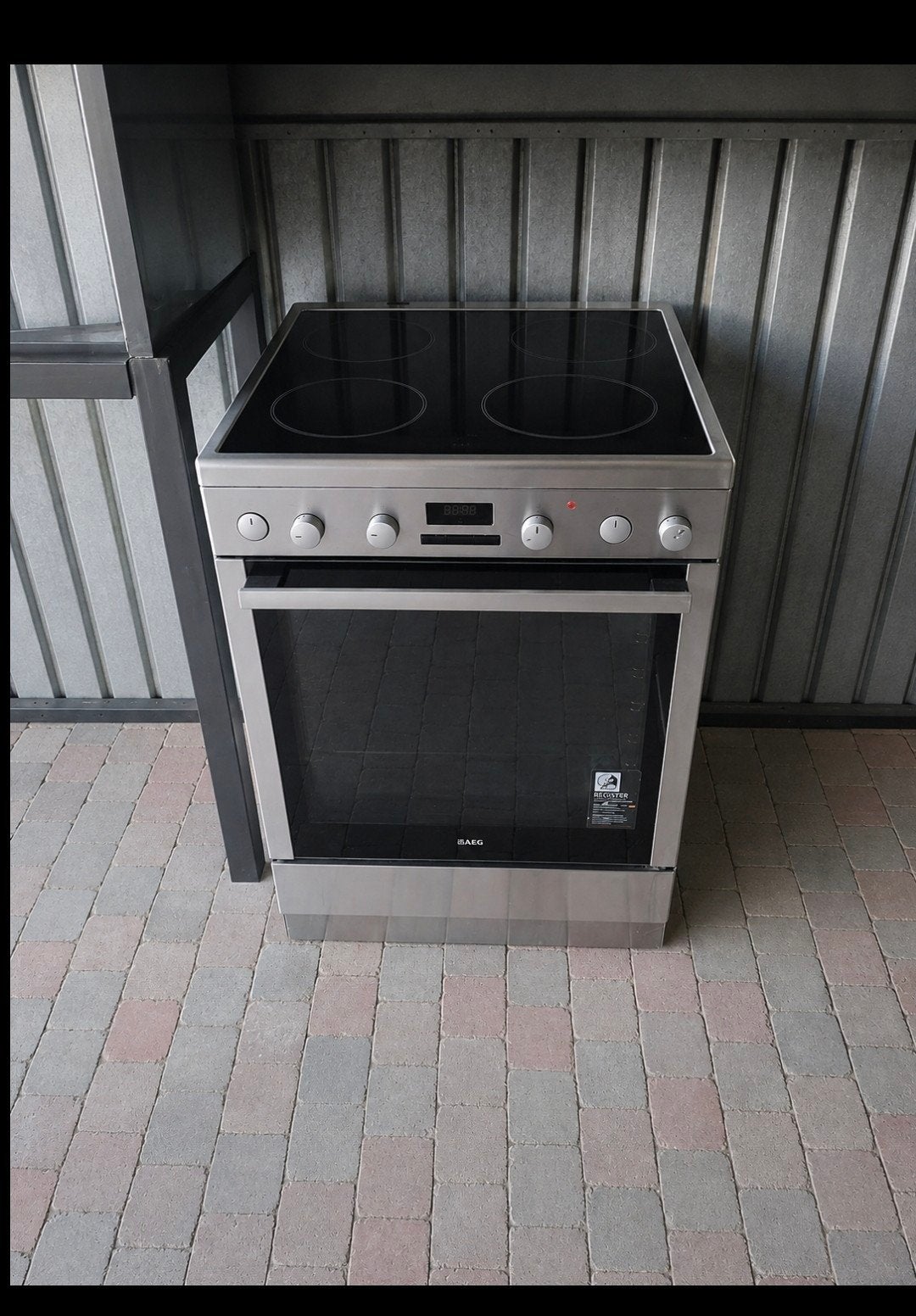 AEG elektrisch fornuis met keramische kookplaat en oven, Elektronische apparatuur, Ophalen, Elektrisch