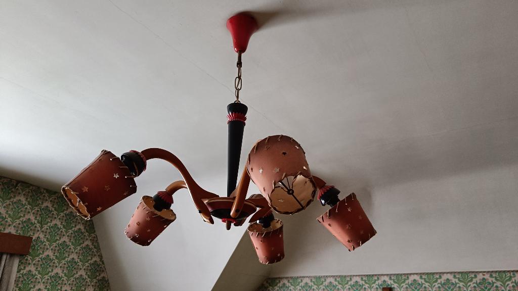Vintage plafond lampen en Marie Thérèse luster vanaf 15 euro, Huis en Inrichting, Lampen | Kroonluchters, Ophalen, Gebruikt, Glas