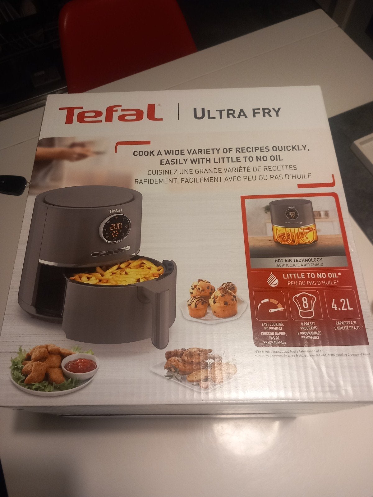TEFAL ultra fry, Elektronische apparatuur, Ophalen, Nieuw, Airfryer, 1500 gram of meer