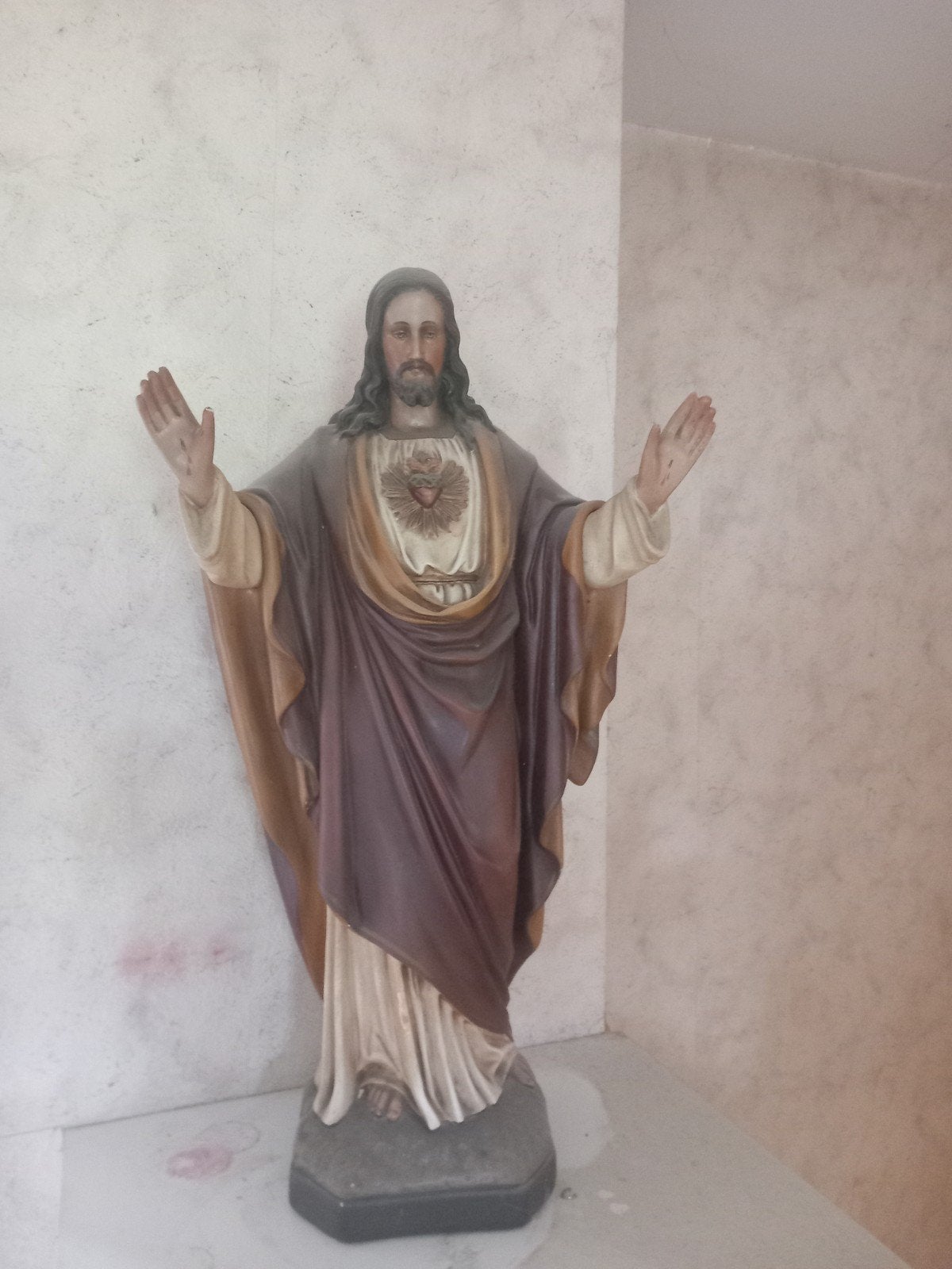 Statue Sacre-Coeur, Antiquités & Art, Antiquités | Objets religieux, Enlèvement