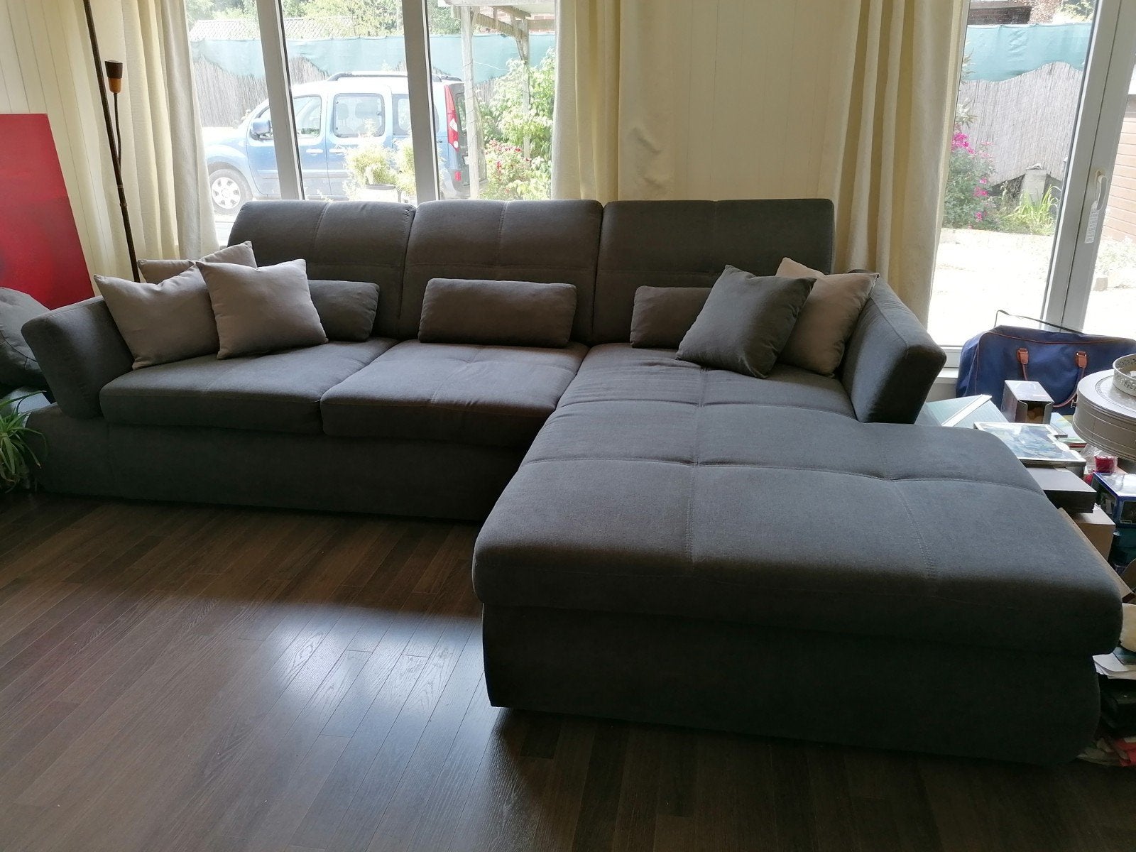 XL, kwaliteits-slaap-zetel met bergruimte. Wegens verhuis, Huis en Inrichting, Ophalen, Stof