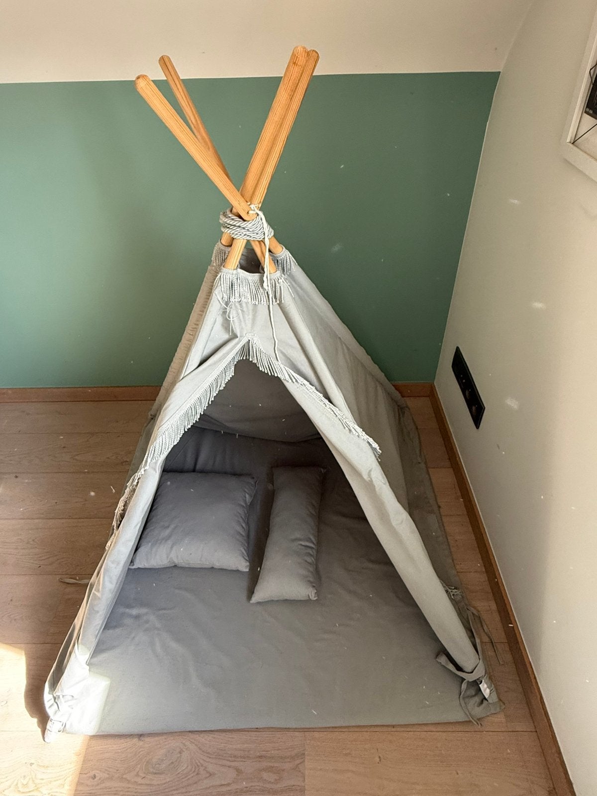 Tipi speeltent met vloermatras en kussens, Enlèvement, Comme neuf