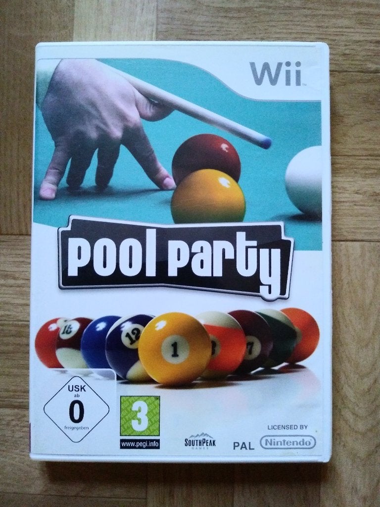 Pool Party, biljart spel voor de Wii, 2 spelers, Ophalen of Verzenden, Zo goed als nieuw, Eén computer