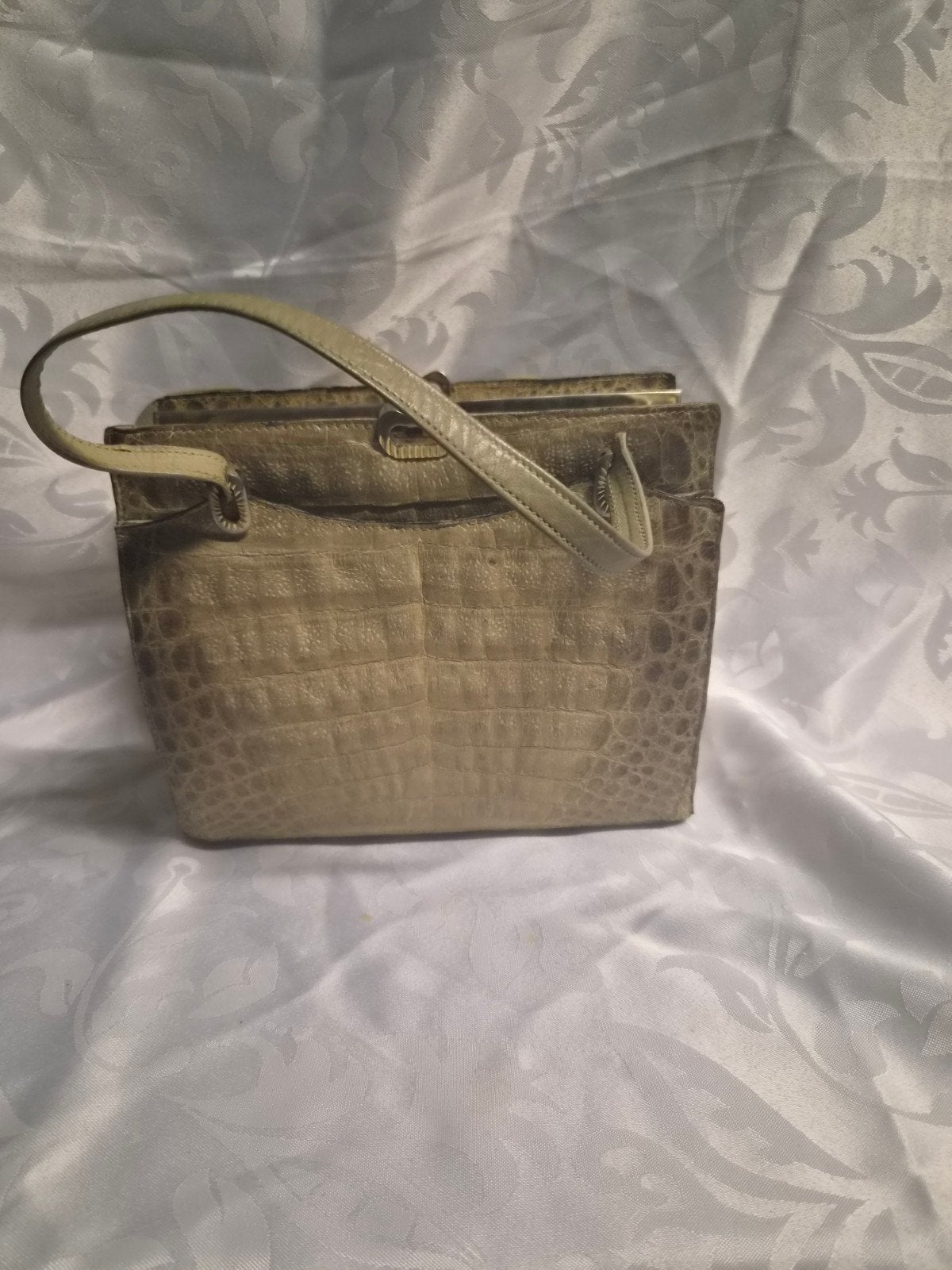 Vintage Luis Esteve handtas  Made in Spain leder retro, Ophalen of Verzenden, Beige, Handtas