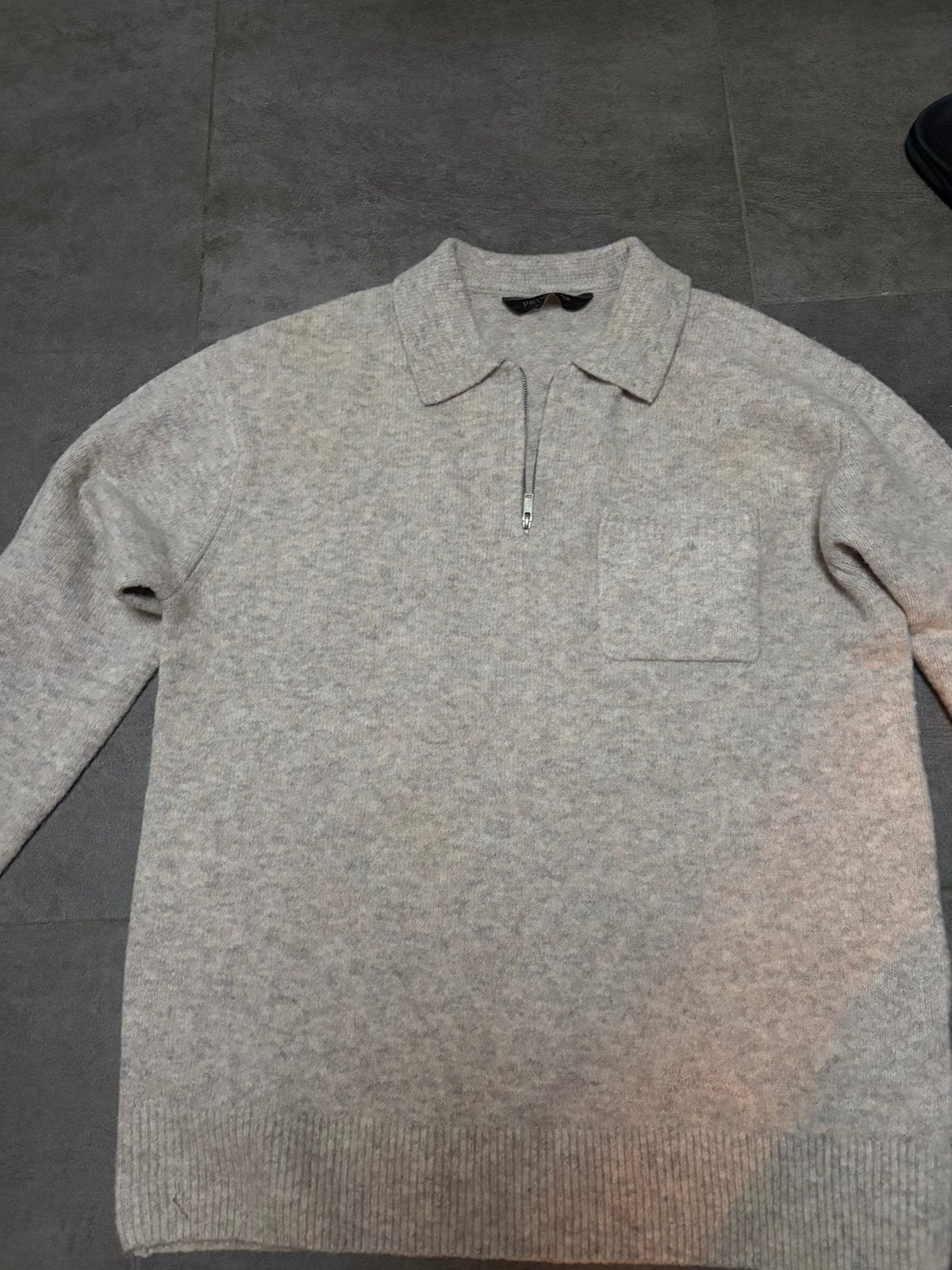 Beige trui met rits, Kleding | Heren, Ophalen of Verzenden, Zo goed als nieuw, Beige