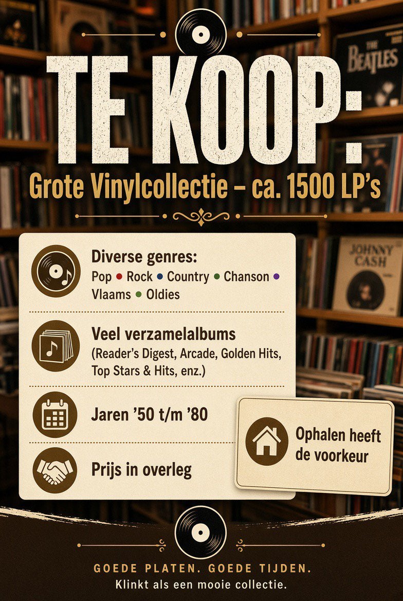 Vinyl platen verzameling 1500 stuks, Ophalen of Verzenden, Zo goed als nieuw, LP