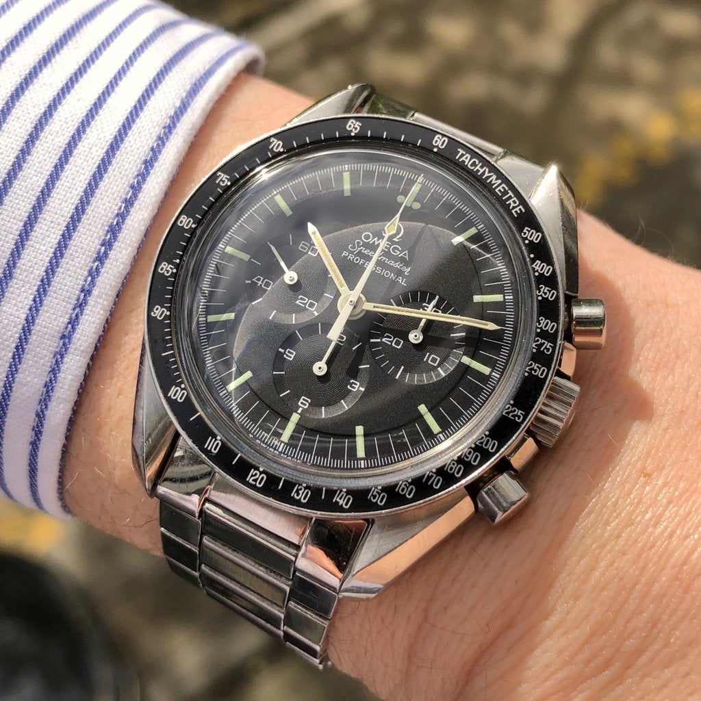 Omega Speedmaster Professional Moonwatch Straight Writing, Montre-bracelet, Acier, Enlèvement, Utilisé