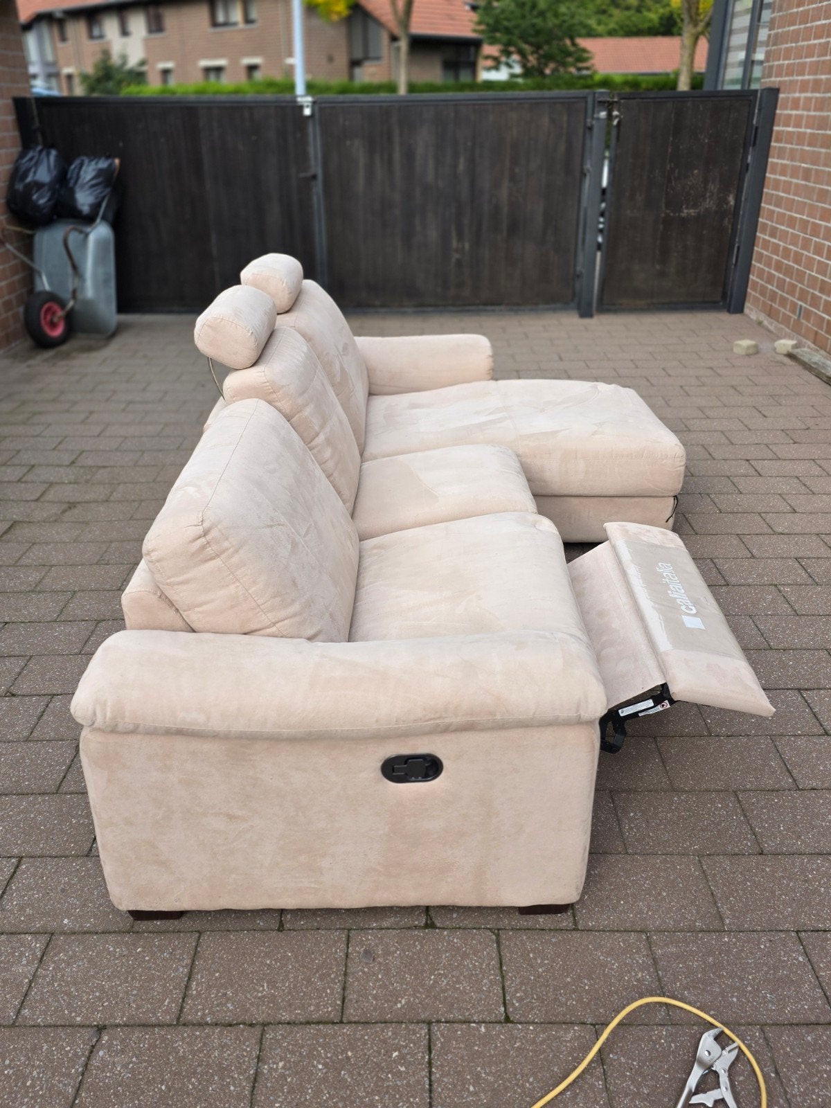 Zetel met relax, Ophalen, Gebruikt, Stof