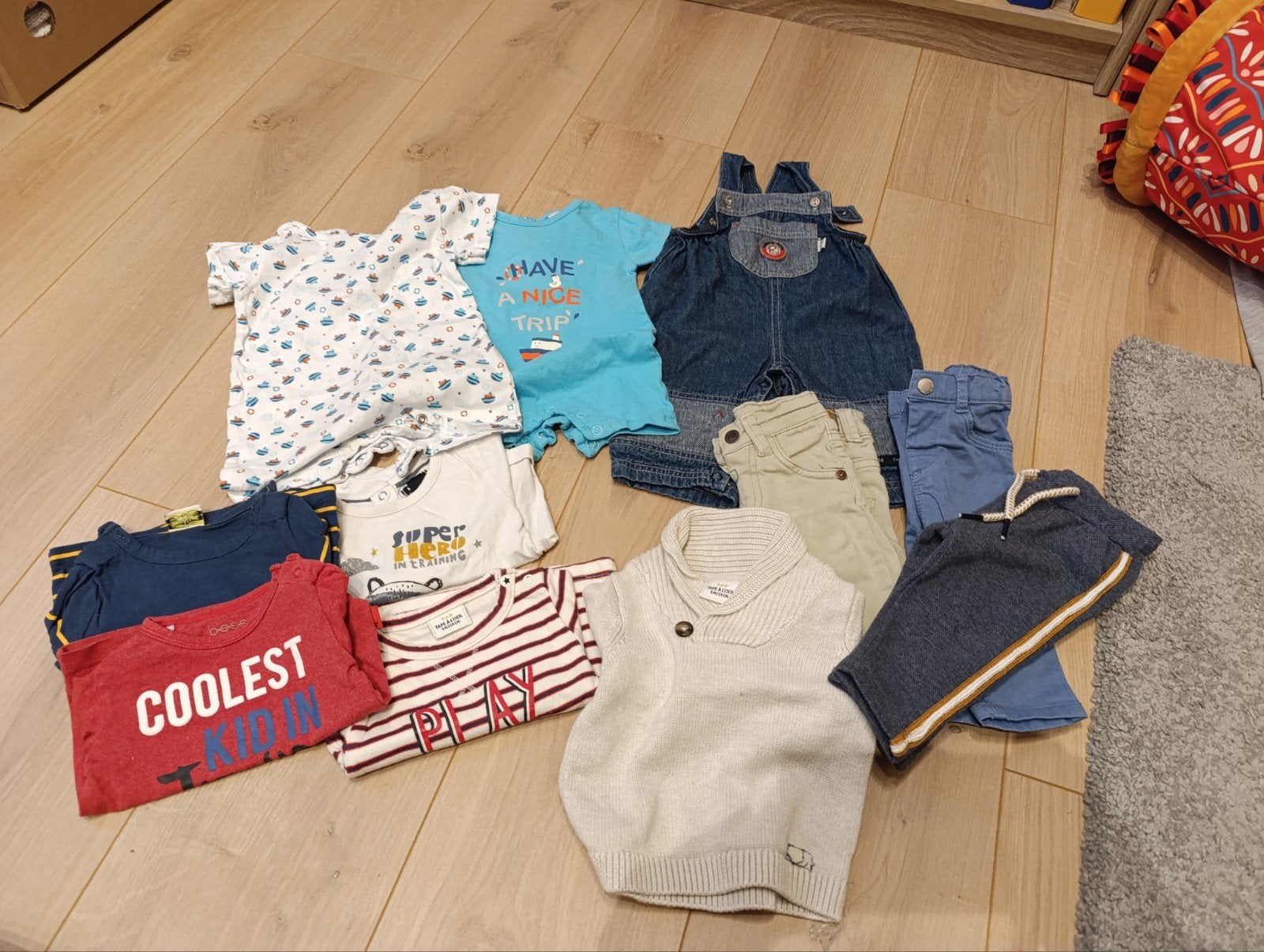 vêtements en lot garçon 3 mois/59 cm, Enlèvement, Utilisé, Taille 56