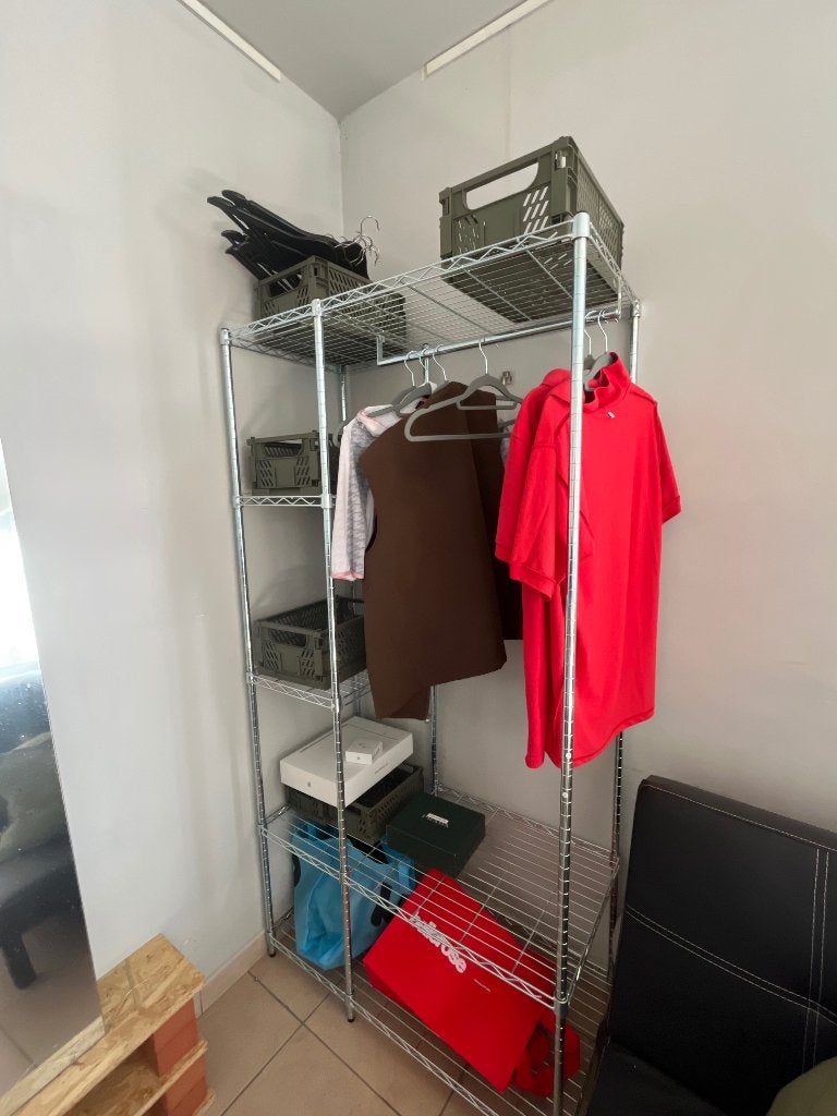 Kledingrek, Huis en Inrichting, Kasten | Kleerkasten, Ophalen, 100 tot 150 cm, Zo goed als nieuw, Metaal