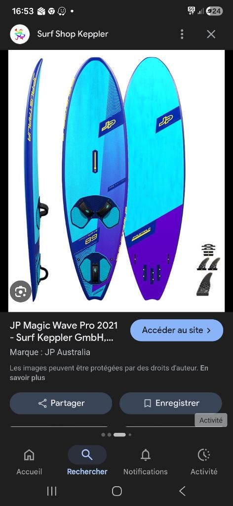Windsurf JP Magic wave, Sports nautiques & Bateaux, Sports Nautiques & Bateaux Autre, Enlèvement, Comme neuf
