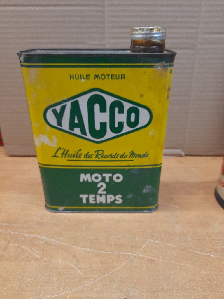 ancien bidon huile vide yacco moto 2 temps 2t, Envoi, Utilisé, Autres types