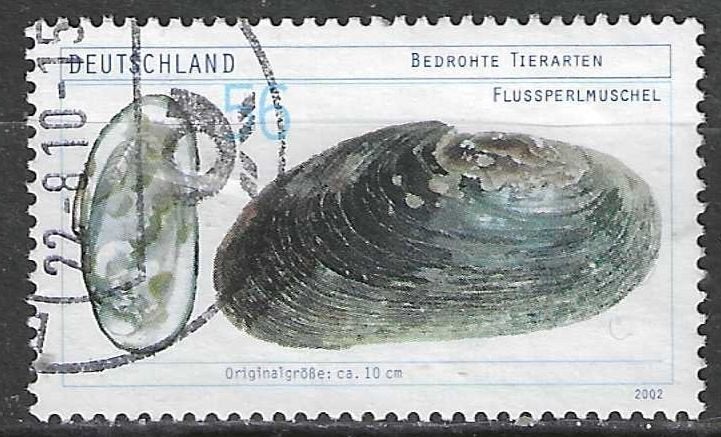Duitsland 2002 - Yvert 2094 - De Rivierparelmossel (ST), Verzenden, Gestempeld