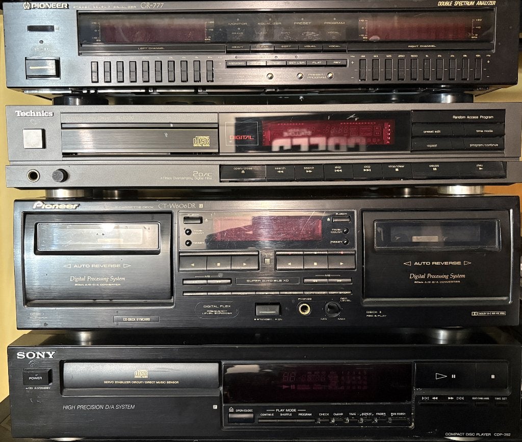 Chaine Hifi vintage equalizer +deck Pioneer +cd, Ophalen, Gebruikt, Cassettedeck, Pioneer