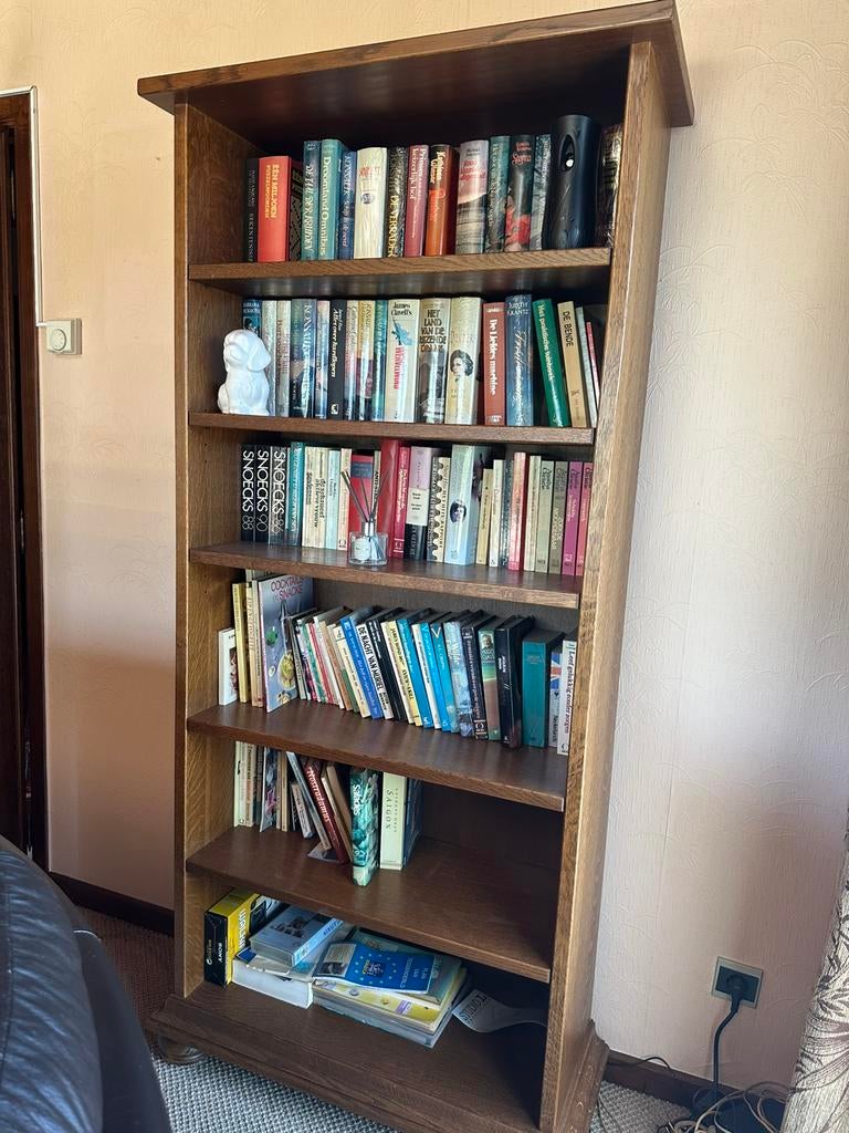 Boekenkast, Huis en Inrichting, Kasten | Boekenkasten, Gebruikt, 50 tot 100 cm, 150 tot 200 cm, 25 tot 50 cm, Met plank(en), Eikenhout