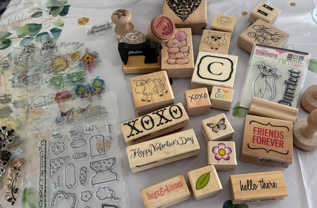 Groot lot stempels, Hobby en Vrije tijd, Scrapbooking, Verzenden, Zo goed als nieuw